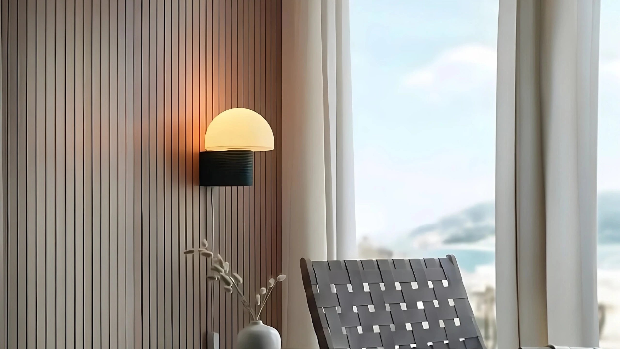 Mordern mushroom wall lamp