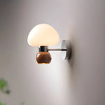 Beige Cream Double Mushroom Wall Lamp