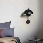 Black Minimalist Nordic Mushroom Wall Lamp