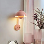 Pink Minimalist Nordic Mushroom Wall Lamp