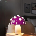 Purple Cute Mushroom Table Lamp