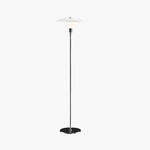 White & Silver Minimalist Danish Floor Mushroom Lamp